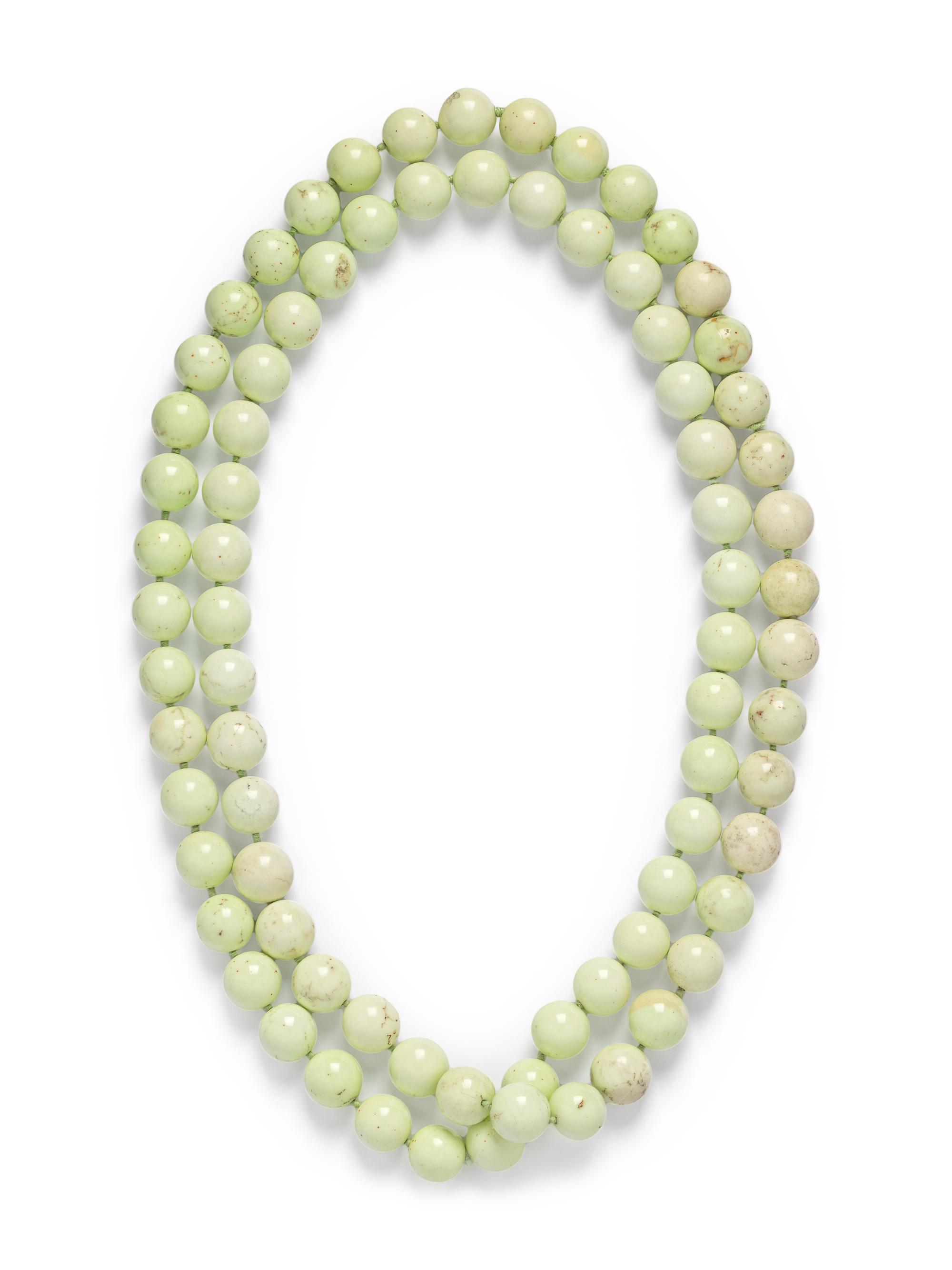 CITRON CHRYSOPRASE BEAD NECKLACE