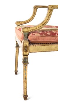 A Pair of George III Painted Armchairs