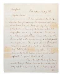 [CIVIL WAR]. DIX, John A. (1798-1879). Autograph letter signed ("John A. Dix"), to Major General Halleck. Fort Monroe, 2 August 1862.