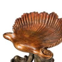 A Pair of Italian "Grotto" Style Shell-Form Piano Stools