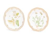 A Pair of Royal Copenhagen Flora Danica Reticulated Porcelain Platters