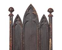 A Pair Of Painted Gothic Revival Carved Oak Armchairs