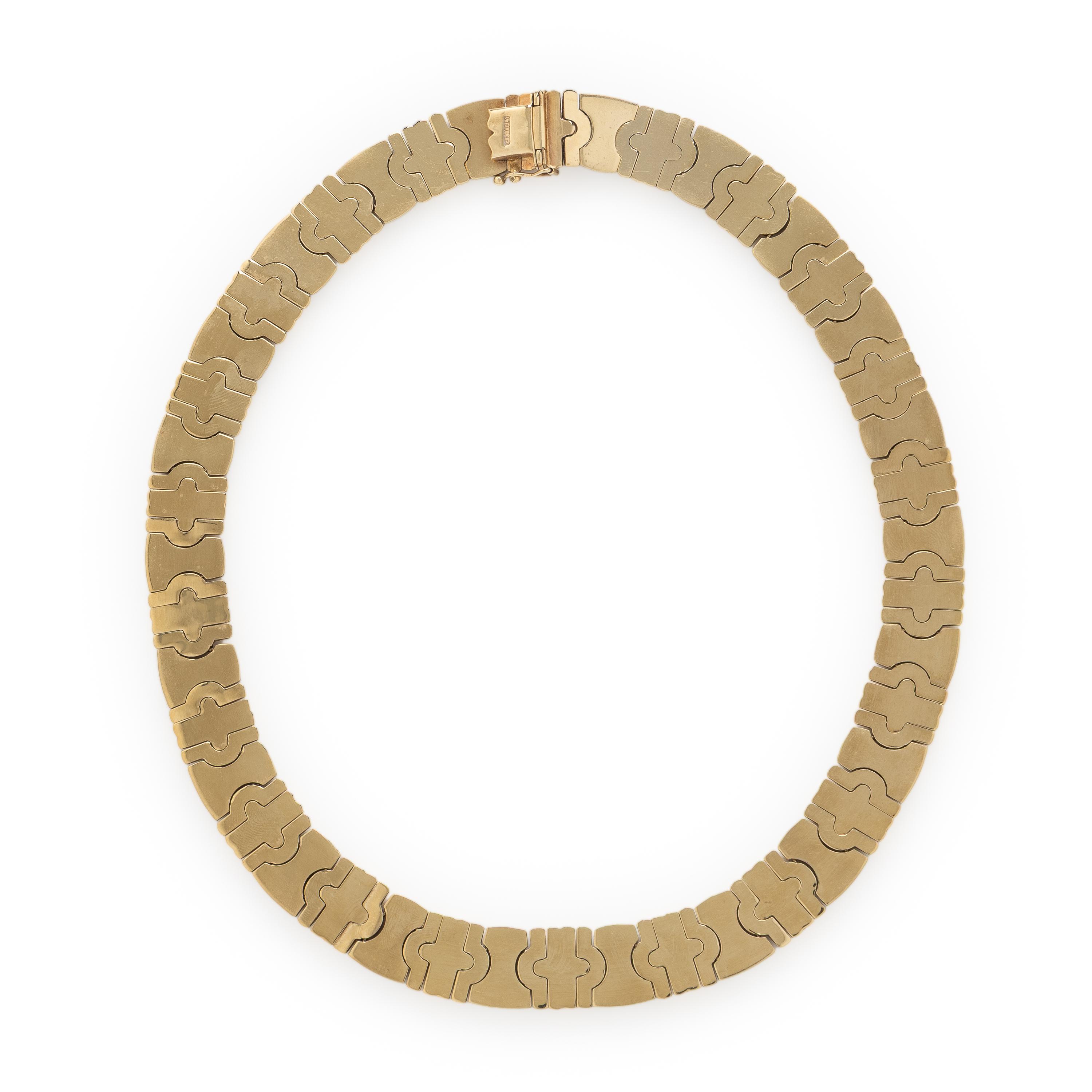 Bicolor Gold Fancy Link Necklace