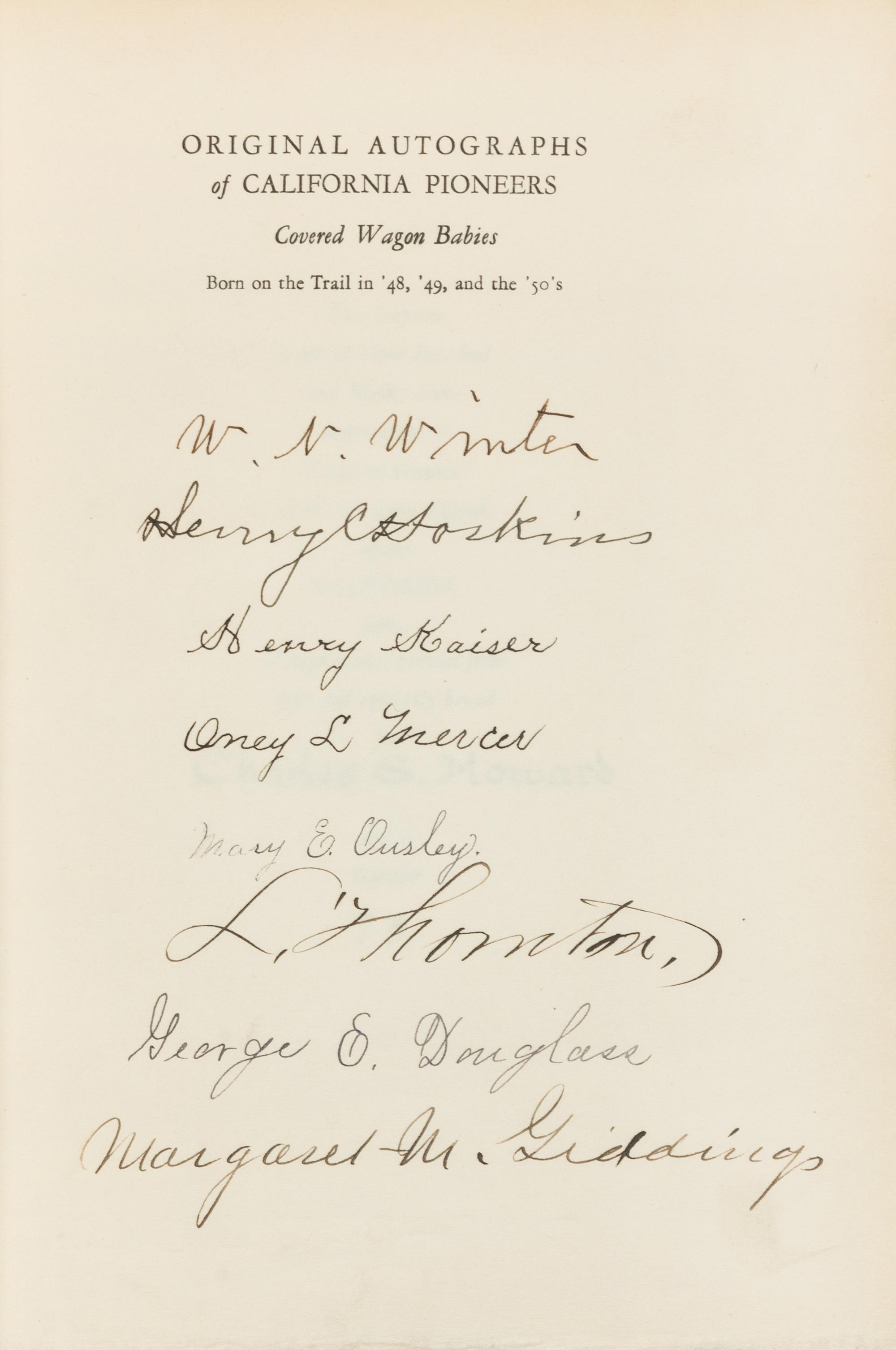 [WESTERN AMERICANA] A group of works. Together 8 works in 8 volumes.