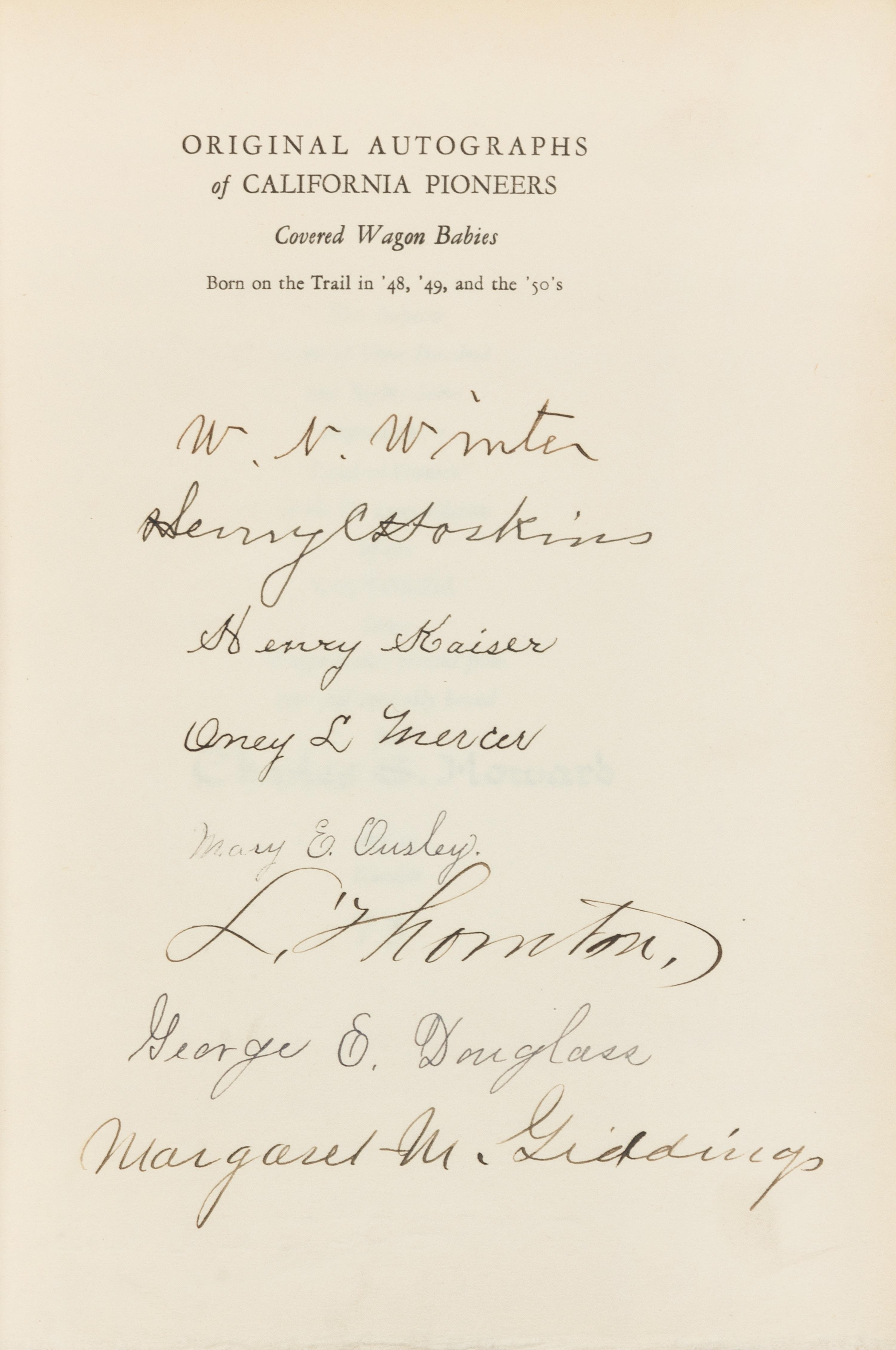 [WESTERN AMERICANA] A group of works. Together 8 works in 8 volumes.