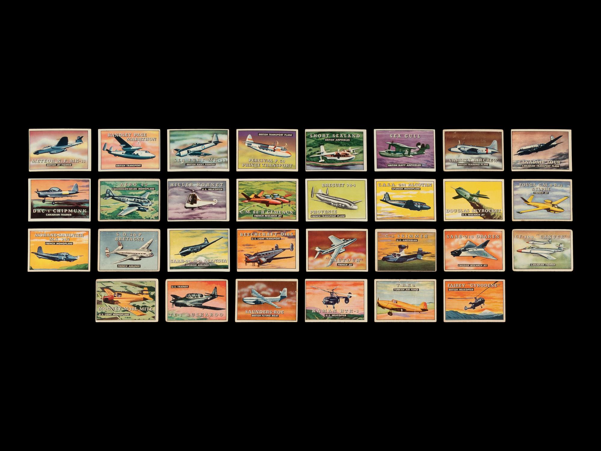 A Near Set of 1952 Topps Wings Cards (198/200)