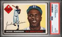 A 1955 Topps Jackie Robinson Baseball Card No. 50 (PSA 4 VG-EX)