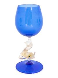 Seven Murano Colored Glass Wine Stems