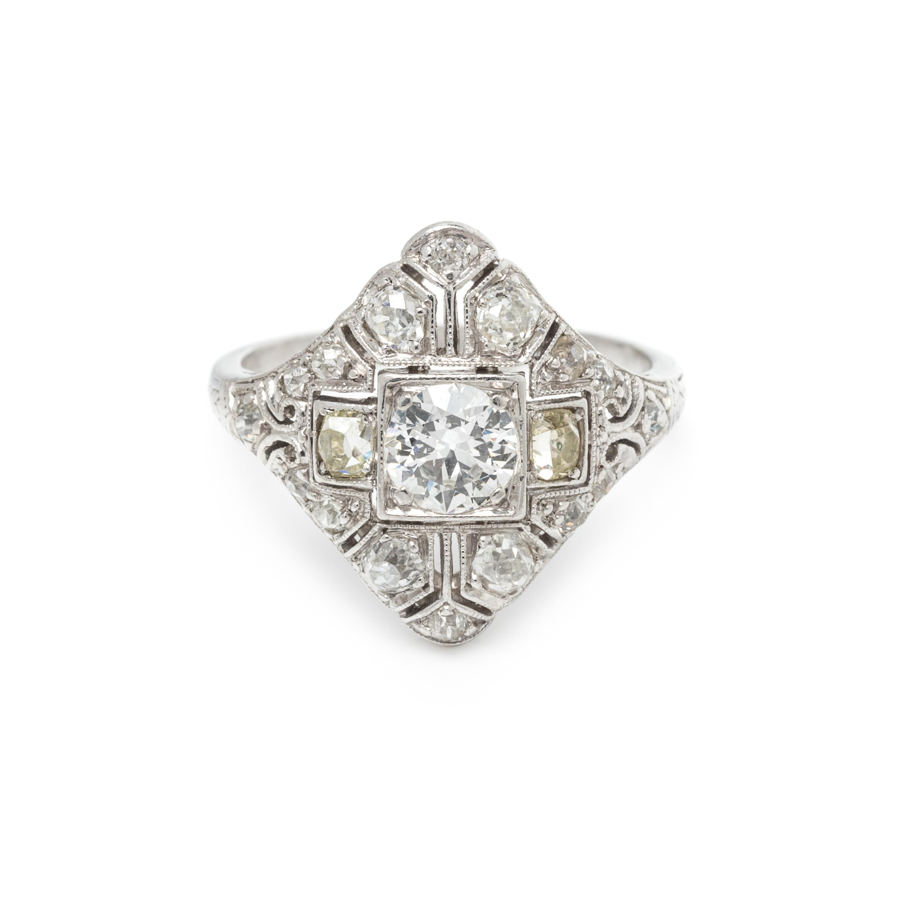 ART DECO, DIAMOND RING
