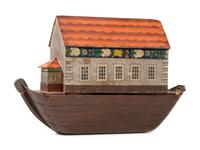 A Large Noah’s Ark with Lift-Off Cover and Large Number of Paired Animals