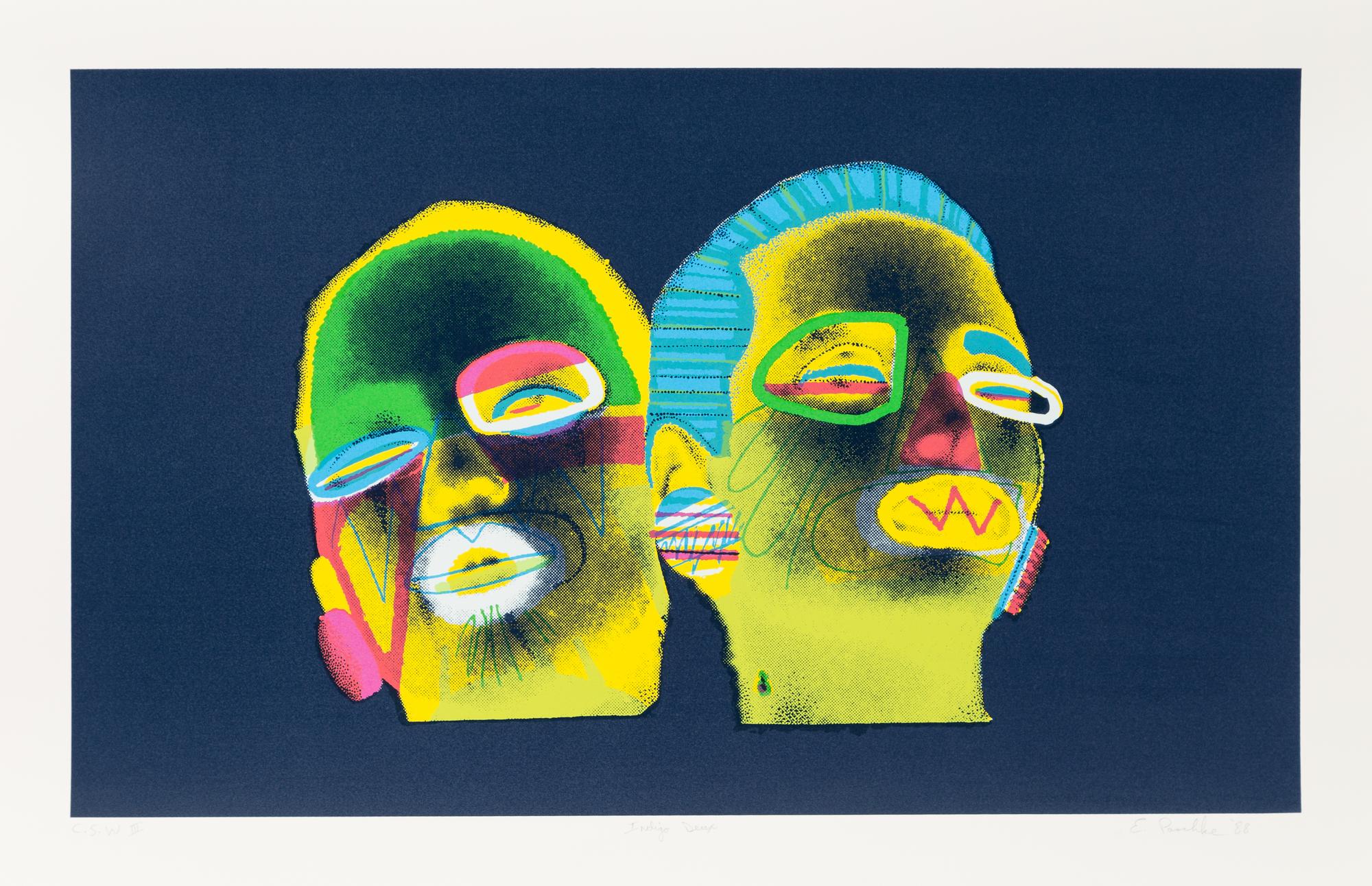 Ed Paschke, (American, 1939-2004), Indigo Deux, 1988