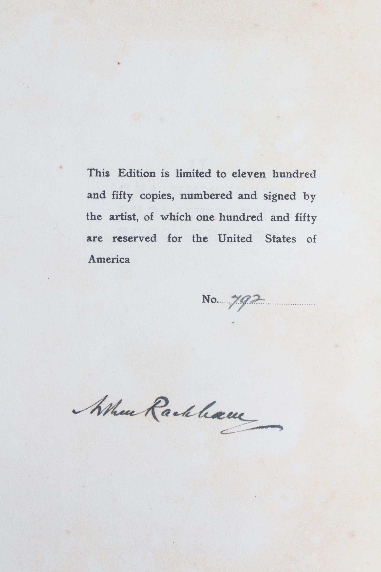 (HALPIN, BILL; RACKHAM, ARTHUR) WAGNER, RICHARD. Siegfried and the Twilight of the Gods. London, 1911. Limited, signed.