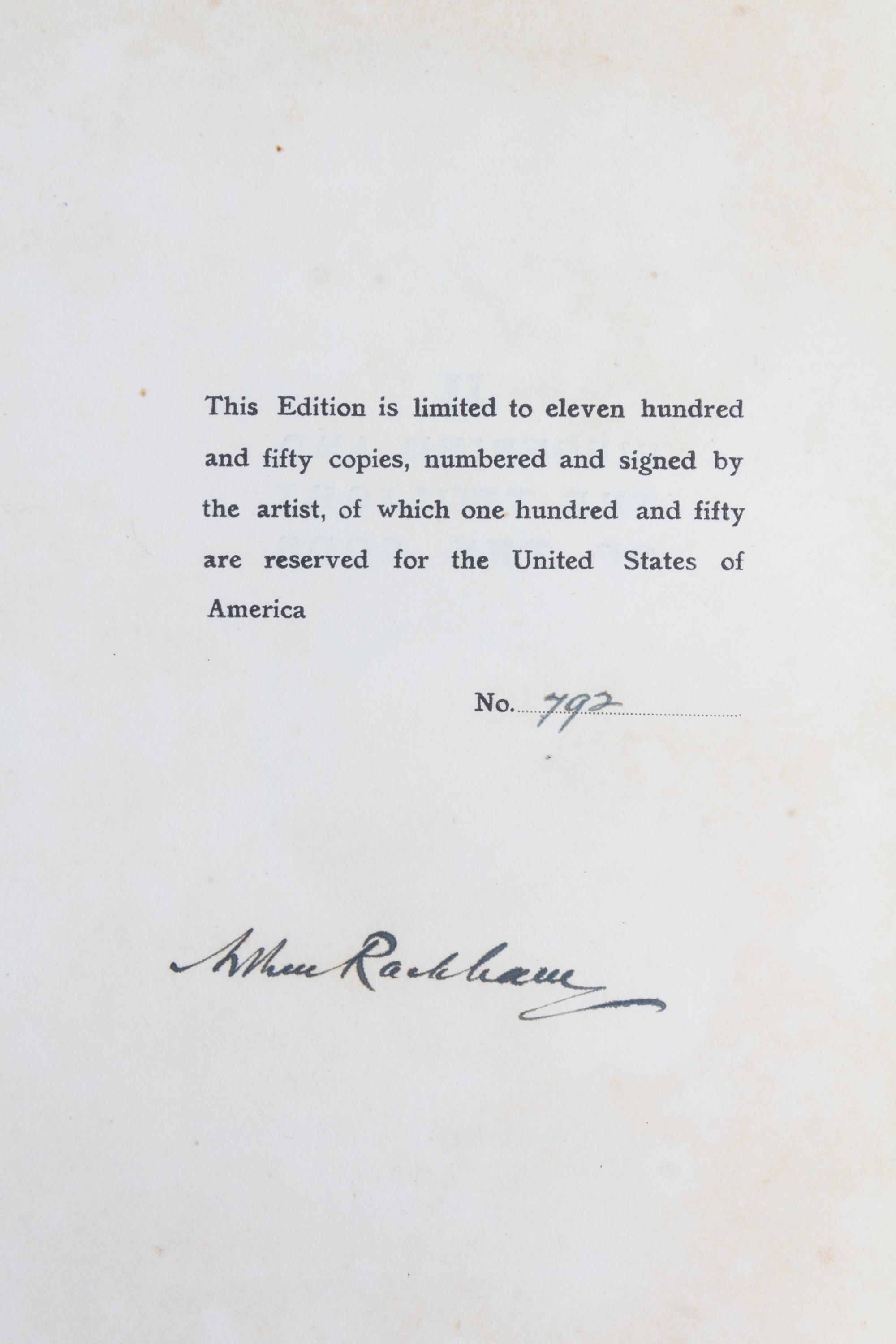(HALPIN, BILL; RACKHAM, ARTHUR) WAGNER, RICHARD. Siegfried and the Twilight of the Gods. London, 1911. Limited, signed.