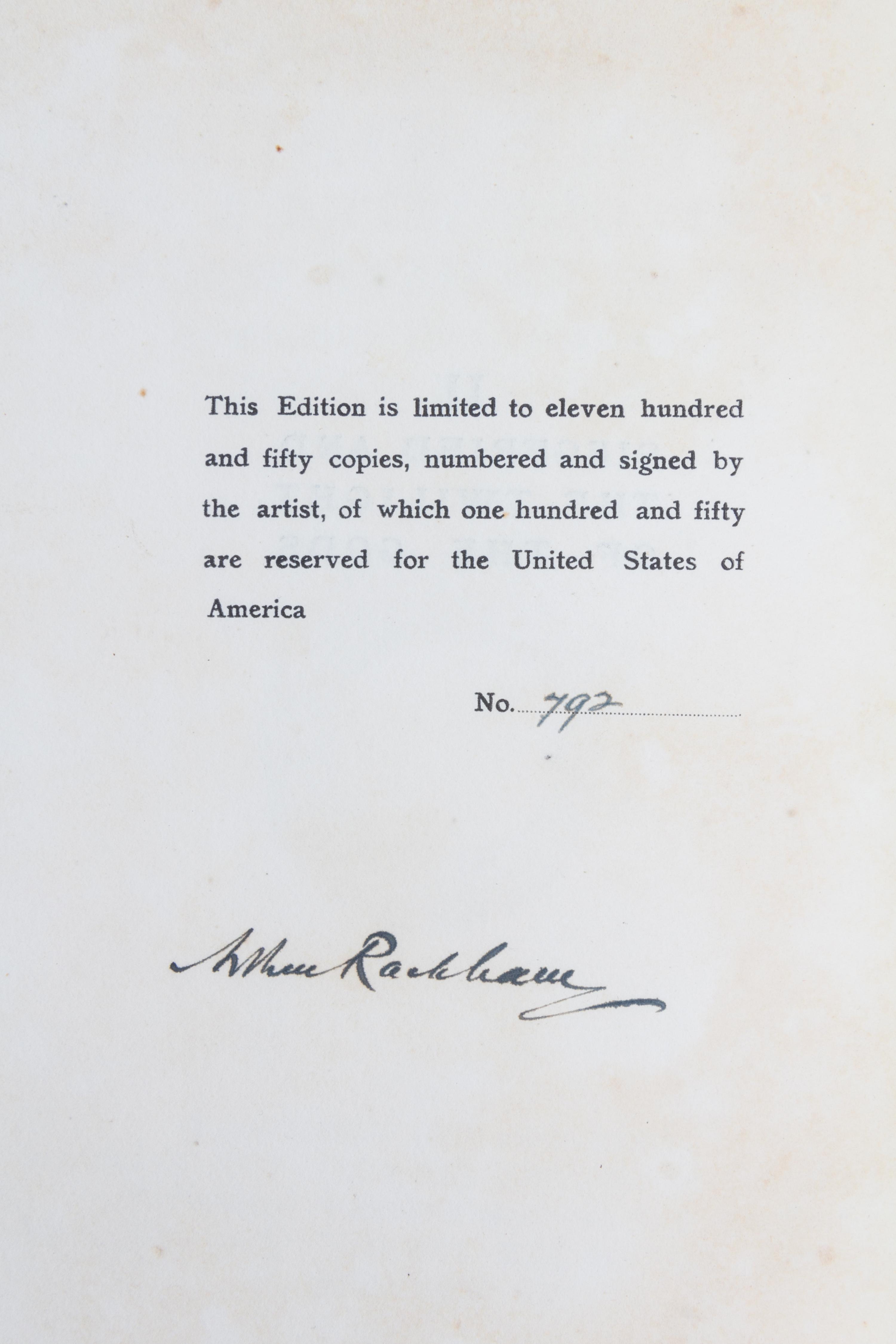 (HALPIN, BILL; RACKHAM, ARTHUR) WAGNER, RICHARD. Siegfried and the Twilight of the Gods. London, 1911. Limited, signed.