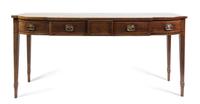 A George III Mahogany Sideboard Height 36 x width 75 1/4 x depth 26 3/4 inches. — EARLY 19TH CENTURY