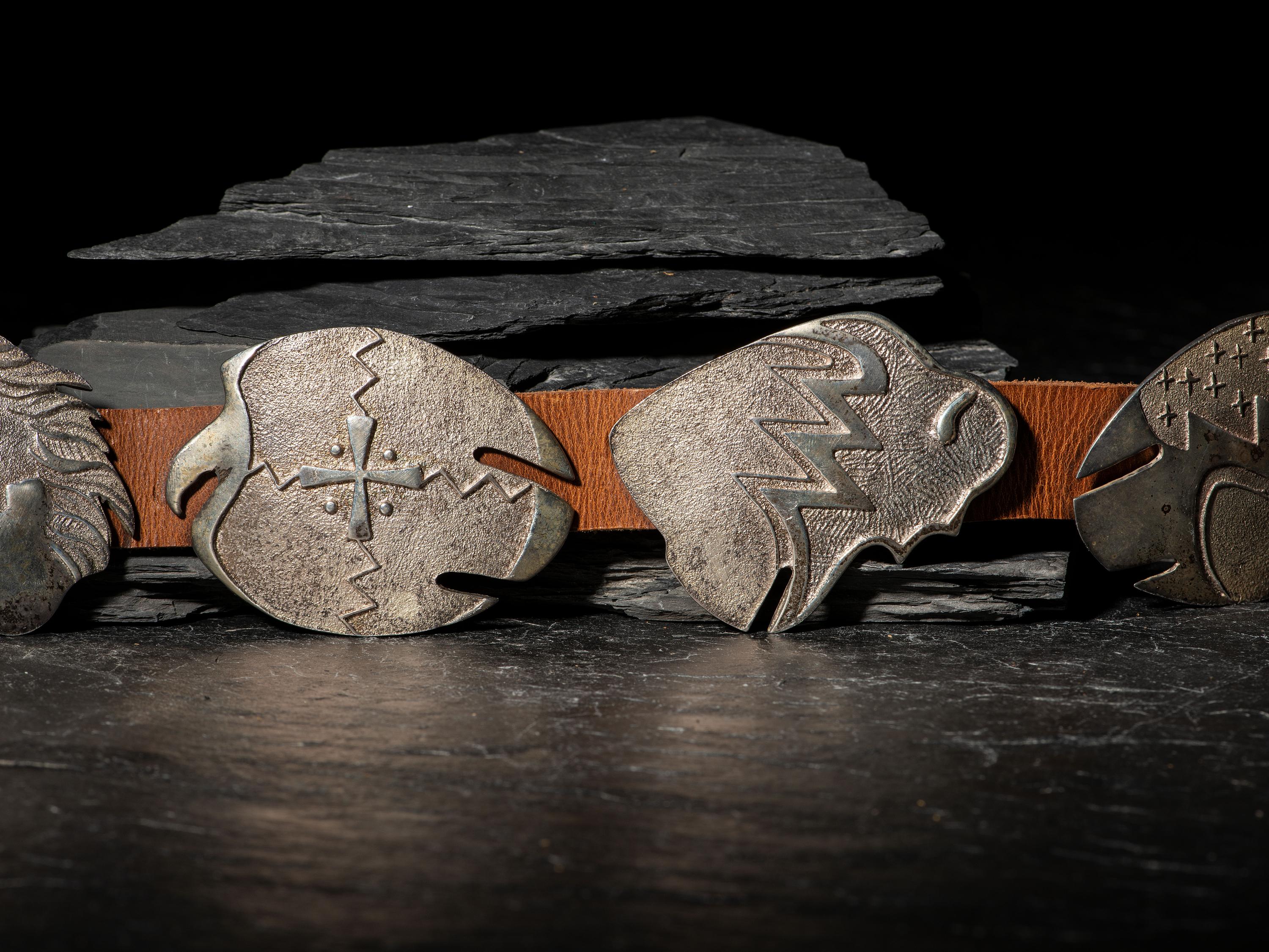 Southwestern Tufa Cast Concha Belt