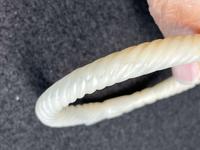 A Chinese white jade bangle 白玉手镯 Mid to late Qing dynasty ????