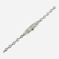 An Art Deco ladies platinum and diamond bracelet dress watch