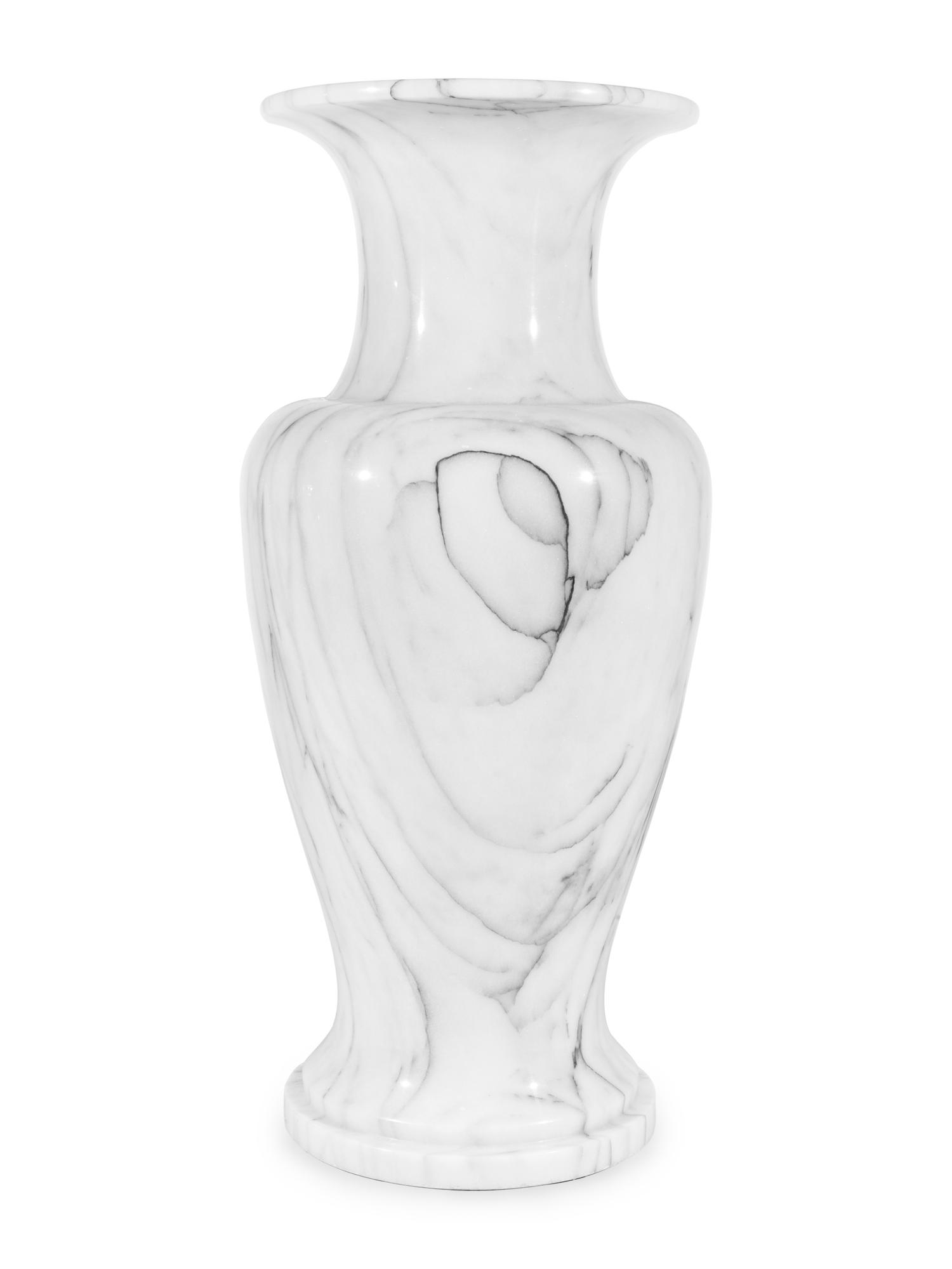 A Large Turned Marble Floor Vase