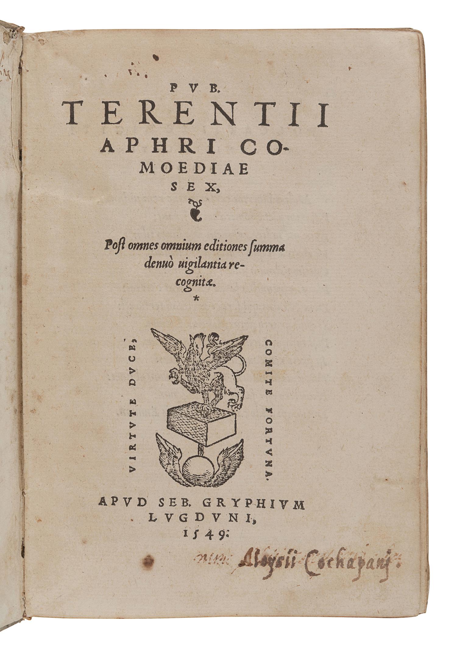 [16th CENTURY PRINTING - LYON]. A group of 3 works, comprising: