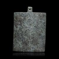 A Chinese Bronze Incised Buddhist Votive Plaque, Liao-Jin Dynasty — 遼-金 雙面綫刻銅佛板