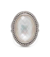 JUDITH RIPKA, MOTHER-OF-PEARL DOUBLET RING