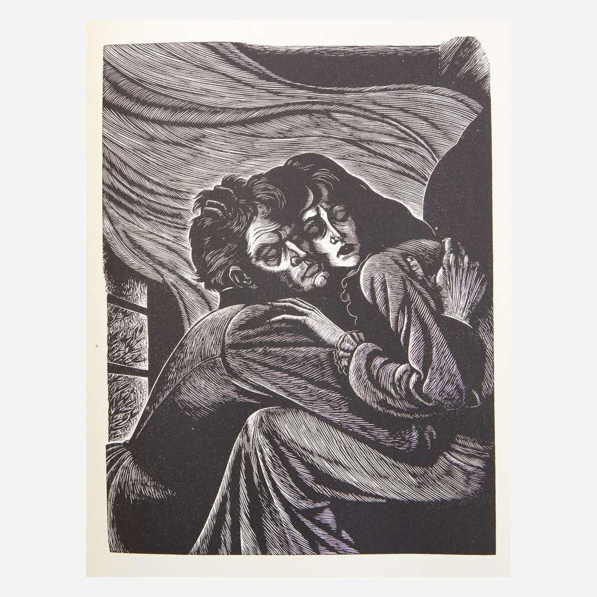 [Children's & Illustrated] [Eichenberg, Fritz] Bronte, Charlotte and Emily Jane Eyre and Wuthering Heights