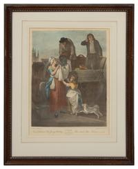 A Set of Thirteen English Mezzotint Engravings Height of tallest overall 23 inches.
