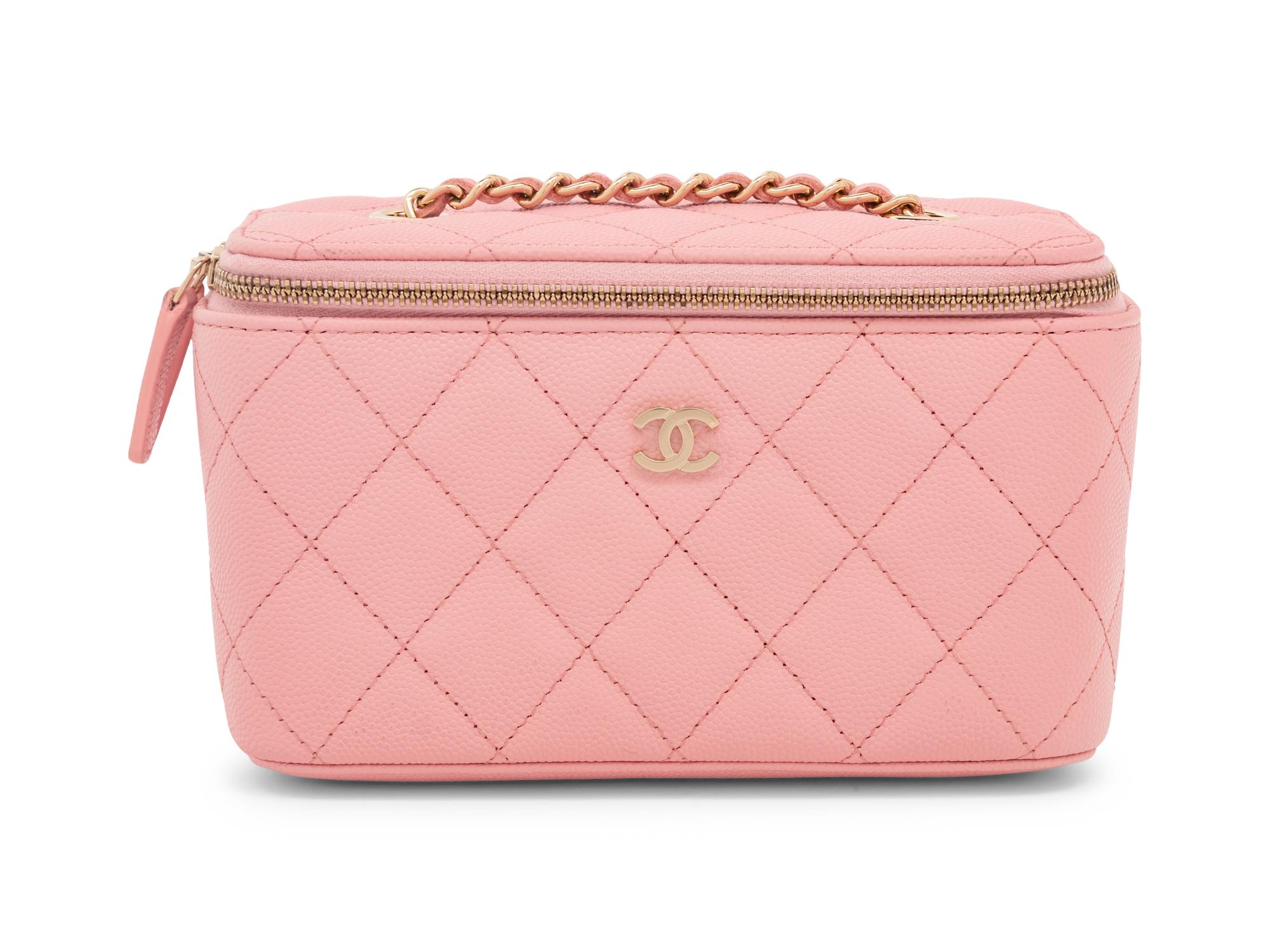 CHANEL, CAVIAR LEATHER VANITY BAG