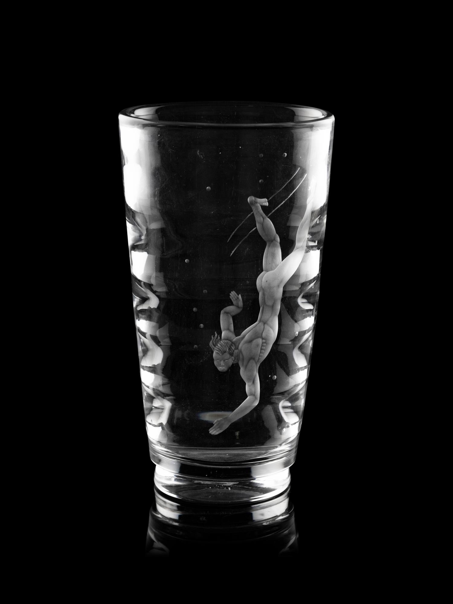 Pearl Diver Vase Orrefors, Sweden