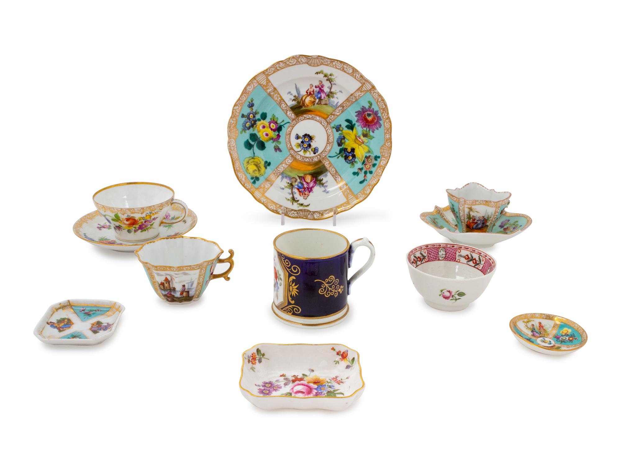 A Group of German Porcelain Articles