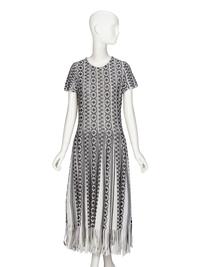 Christian Dior, Black & White Knit Midi Dress