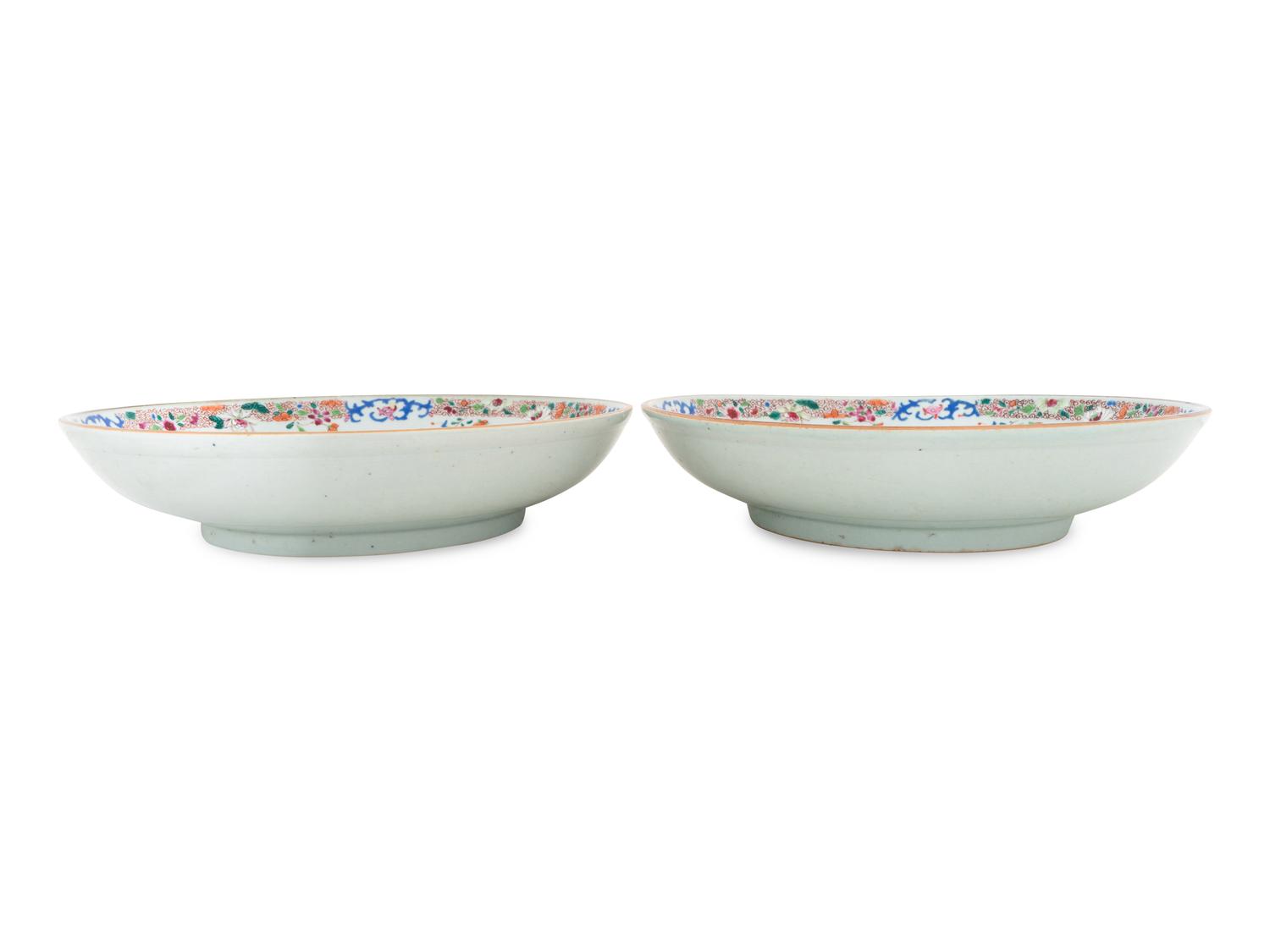 A Pair of Chinese Export Porcelain Chargers