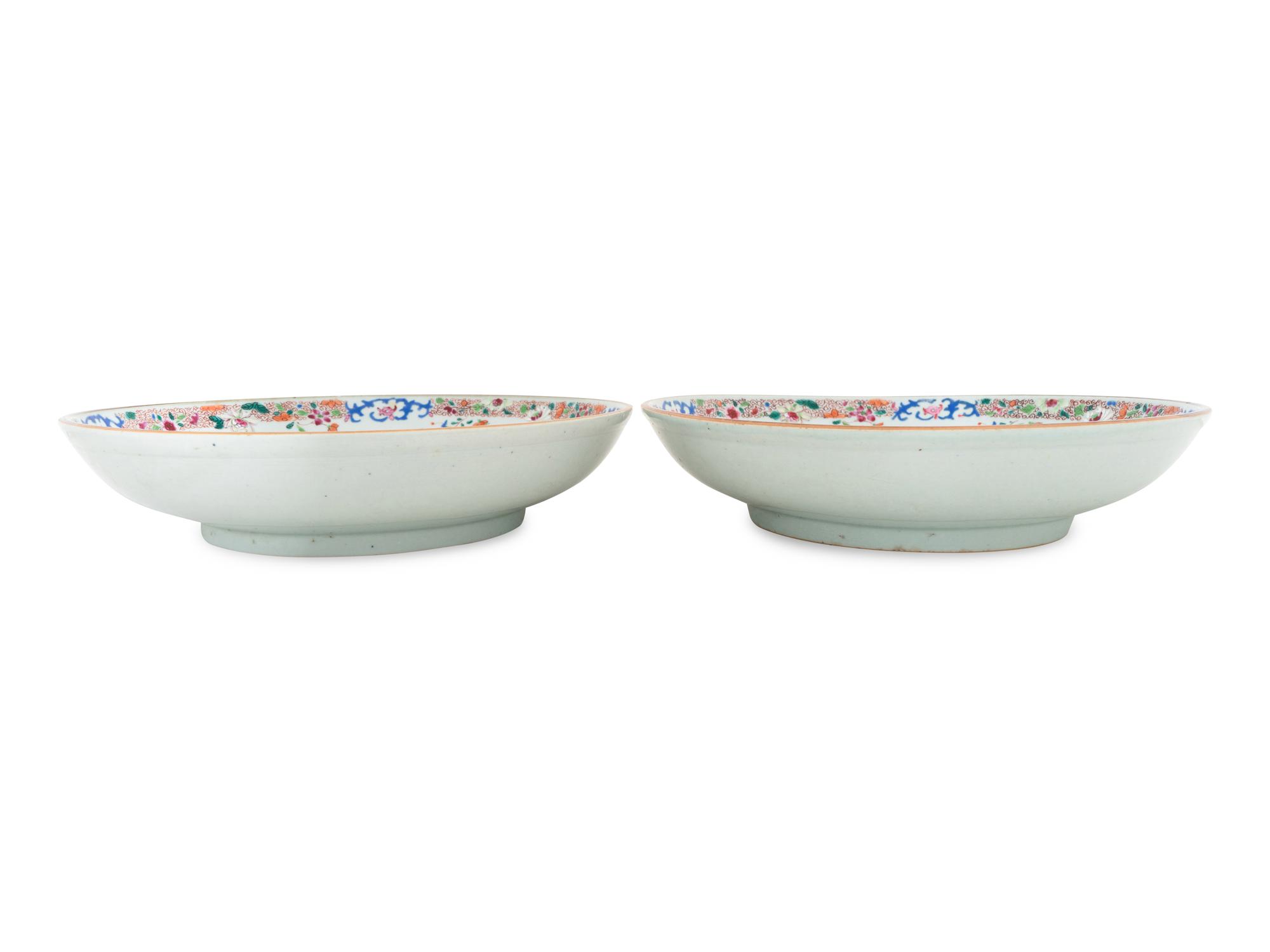 A Pair of Chinese Export Porcelain Chargers