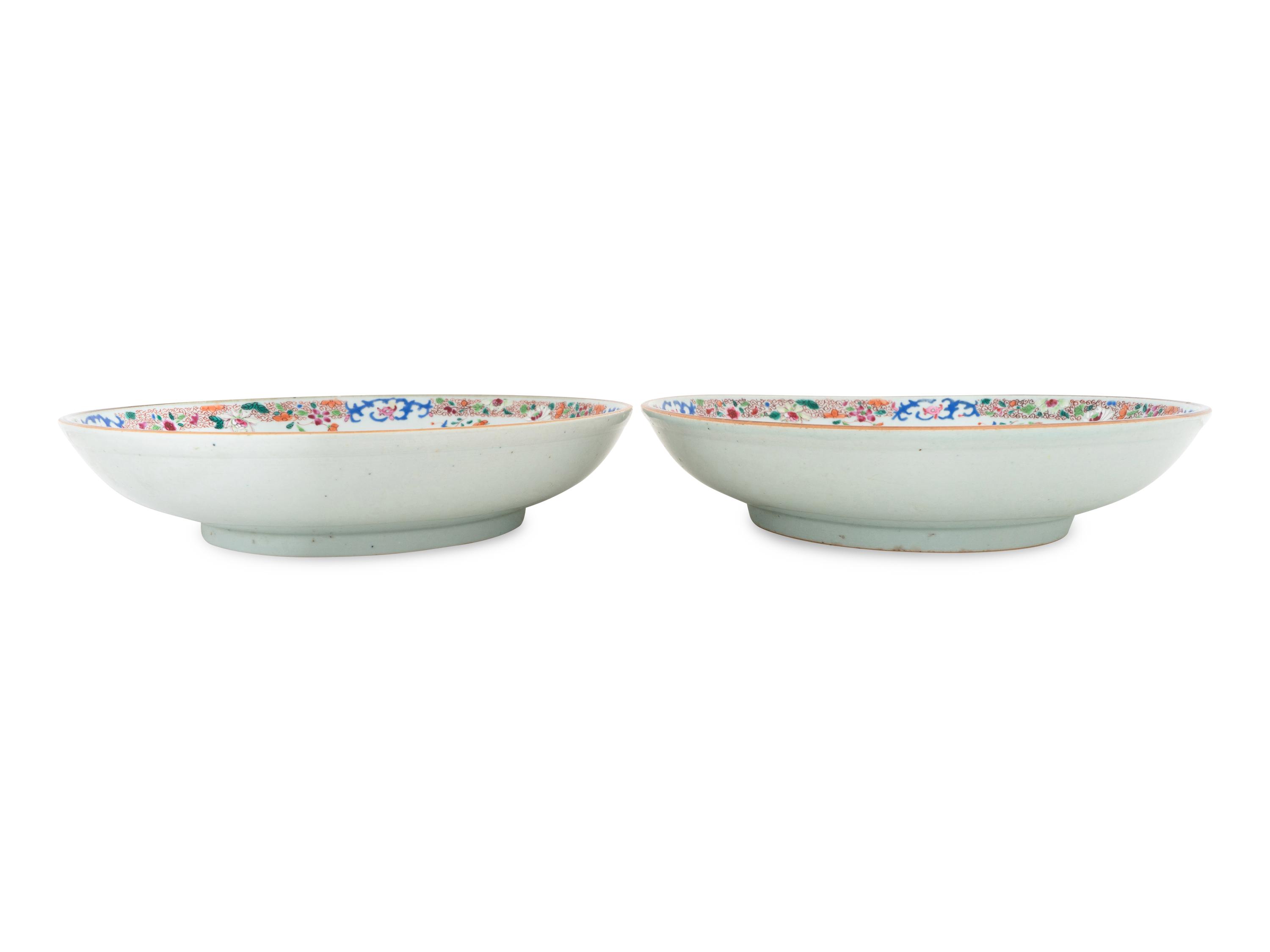 A Pair of Chinese Export Porcelain Chargers