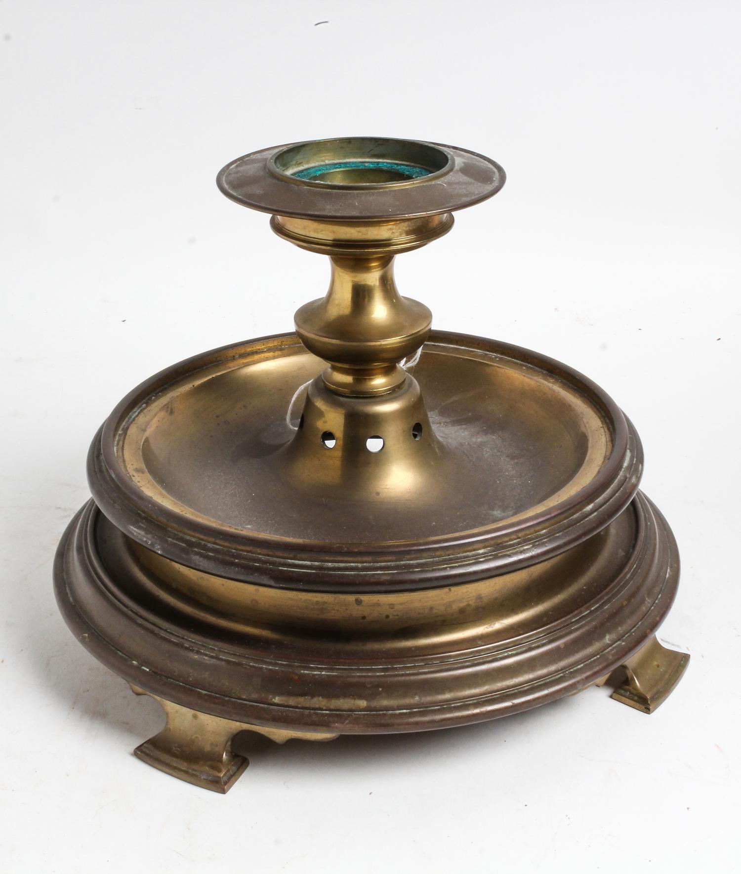 A Brass Candlestick Height 23 1/2 inches. — 20TH CENTURY