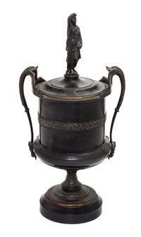 A Neoclassical Bronze and Marble Covered Vessel Height 15 1/4 inches. — 19TH CENTURY