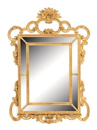 A Louis XV Giltwood Mirror Height 55 x width 38 1/2 inches. — 20TH CENTURY