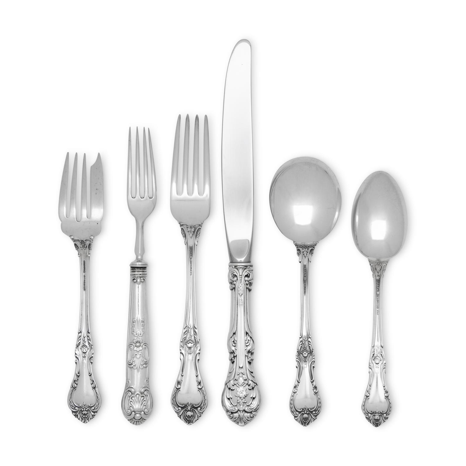 An American Silver Flatware Service