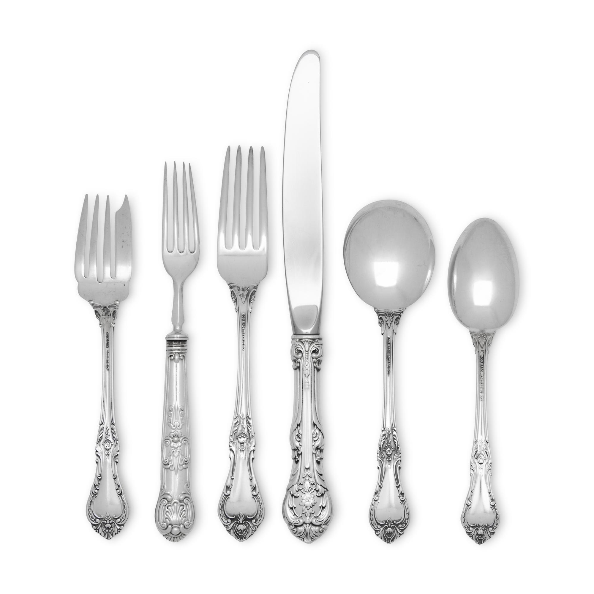 An American Silver Flatware Service