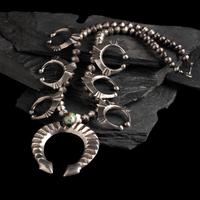 Navajo Sterling Silver Squash Blossom Necklace
