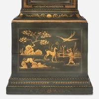 A George I style green japanned tall case clock The case 20th century, the works signed William Sprunt Edzell, 18th century and later