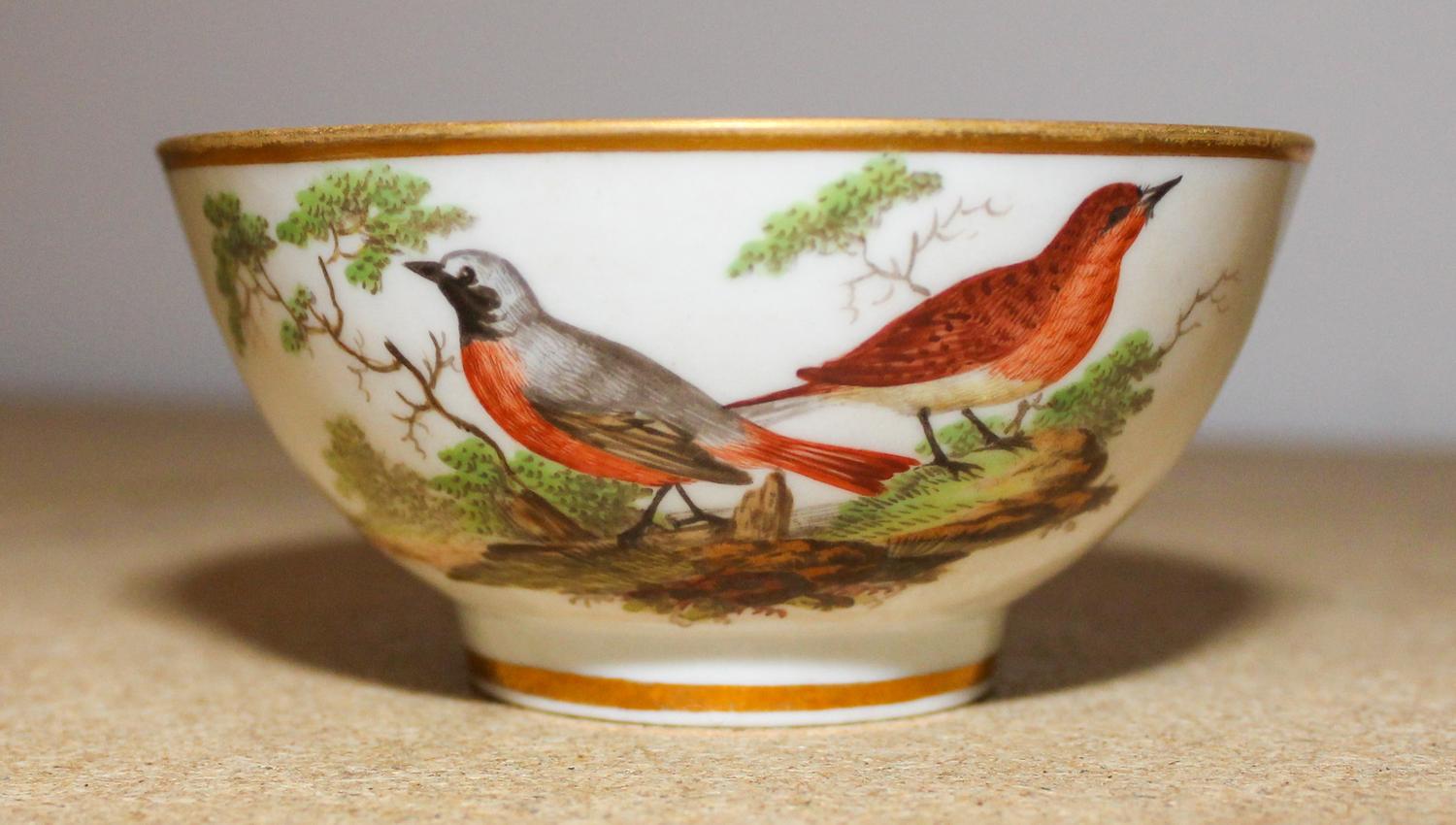 A Dutch Polychrome Enameled Porcelain Bowl Diameter 4 1/4 inches.