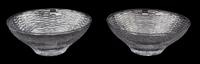 A Pair of Heritage Hand-Blown Cricklewood Crystal Bowls Diameter 12 1/4 inches. — 20TH CENTURY