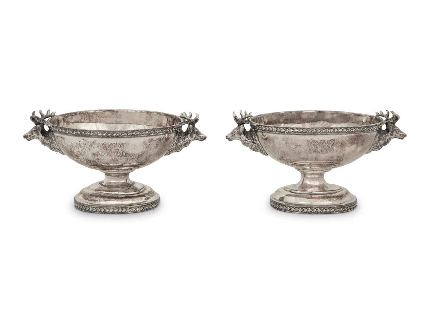 A Pair of Tiffany and Co. Silver Open Salts