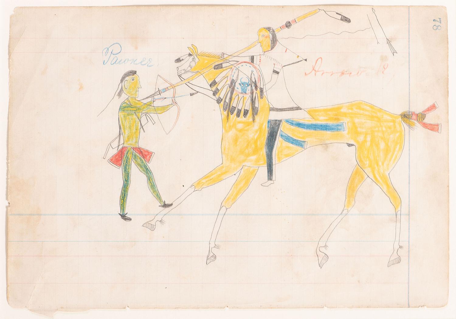 Arapaho Drawing from the Edwards Ledger Book