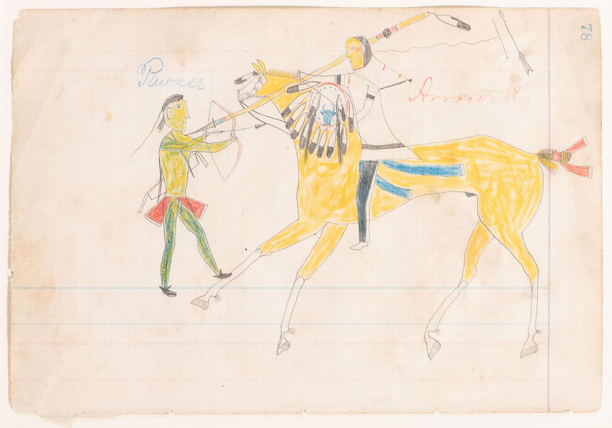 Arapaho Drawing from the Edwards Ledger Book