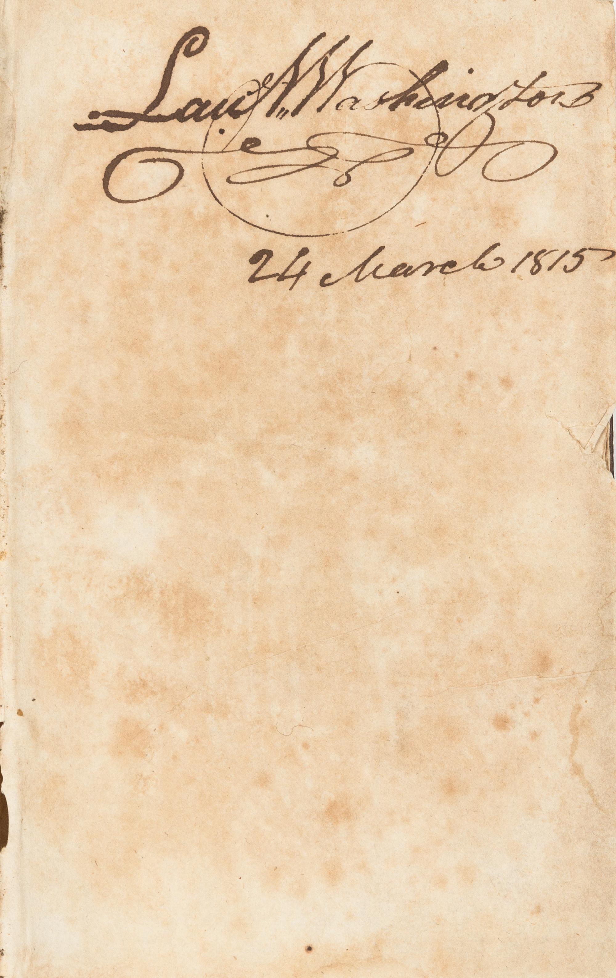 4 volumes from the libraries of George Washington's nephew, Lawrence Augustine Washington, his son, and his daughter.