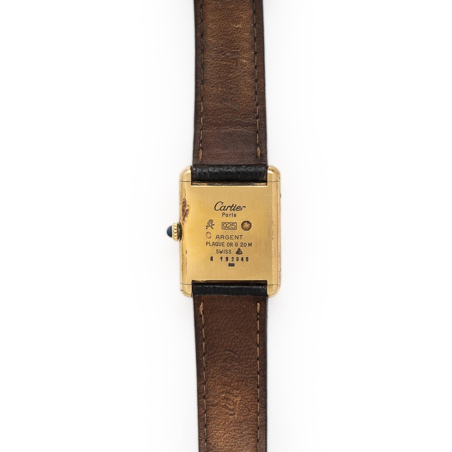 Cartier, Vermeil 'Must de Cartier' 'Tank' Watch