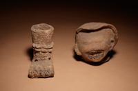 A Nayarit Terracotta Warrior Figure, with Associated Head and Foot